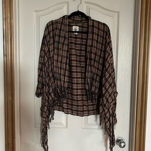 Billabong Short Plaid Cardigan